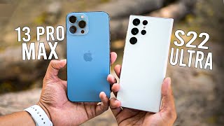 Samsung S22 Ultra vs iPhone 13 Pro Max  Best Flagship 2022 [upl. by Yellas]