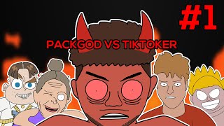 Packgod vs Famous TikToker Animated  Part 1 [upl. by Huskey777]