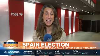 Spanish Elections PSOE wins but falls short to form a goverment [upl. by Meredith709]