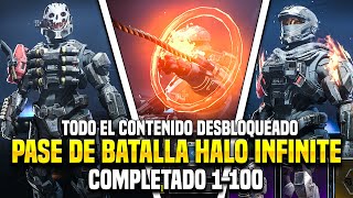 ¡PASE DE BATALLA DE HALO INFINITE COMPLETADO  Niveles 1100  TODOS LOS NIVELES HÉROES DE REACH [upl. by Ardnik]