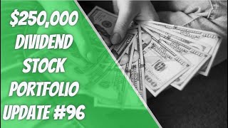 250000 Dividend Stock Portfolio Update 96 M1 Picks Weekly Buy fire stockmarket passiveincome [upl. by Sabina]