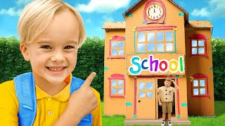 Cardboard School Adventure for kids [upl. by Ajak]