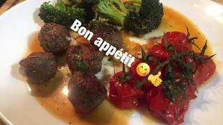 Recette Boulettes de bœuf facile et rapide et Brocolis [upl. by Yzzik]