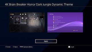 4K Brain Breaker  Horror Dark Jungle  Dynamic Theme for PS4 [upl. by Mia]