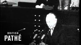 Adenauer Addresses Bundestag On His Visit To Moscow 1955 [upl. by Stetson19]