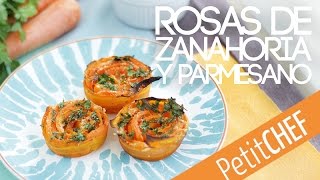 Cómo hacer rosas de zanahoria y parmesano  Petitchef [upl. by Ynahteb478]