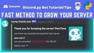 Discord Bump ThanksRole Bot  Tutorial Fast Method To Grow Your Server [upl. by Nathanoj]