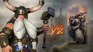 INSANE DUEL Ft New Grail Knights  Bretonnia vs Dwarfs  Total War Warhammer 3 [upl. by Ayoras]