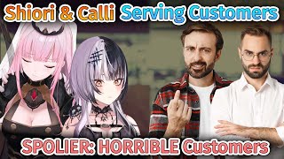 Shiori and Calli Serving Horrible Customers【Mori Calliope  Shiori Novella  hololiveEN】 [upl. by Ermengarde]