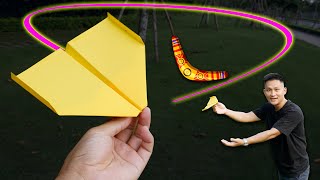 Folding a boomerang paper plane 100 of you did it wrong [upl. by Mab]