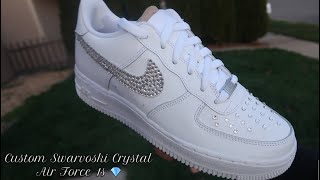 DIY Swarovski Crystal Air Force 1s 💎 [upl. by Ariahaj685]