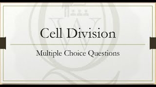 Cell Division Mitosis and Meiosis  Multiple Choice Questions  Solved [upl. by Yleme]