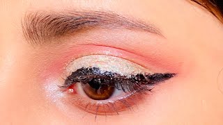 How To Apply Glitter on CREASED or HOODED Eyelids  How to Apply Chunky Glitters Makeup Tutorial [upl. by Coop981]