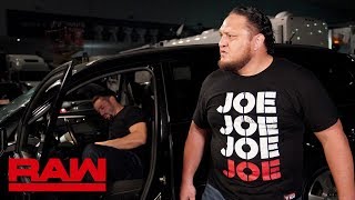 Samoa Joe checks on Roman Reigns Raw Aug 5 2019 [upl. by Ahsym887]