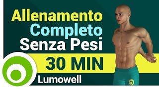 Allenamento Completo Senza Pesi a Casa  Esercizi per Tonificare Tutto il Corpo [upl. by Ettennek]