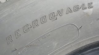 Regrooving Truck Tires [upl. by Ynohtn]