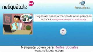 Netiqueta joven para redes sociales vídeo consejos [upl. by Eanehs554]