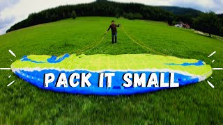 How To Pack A Paraglider  A very efficient method  PARAGLIDER TIPS [upl. by Aramas]