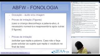 Protocolos de Avaliação de Linguagem  1a parte [upl. by Biamonte]