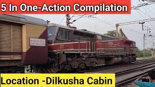 5 In OneAction CompilationLocation  Dilkusha CabinLucknow NRदेखें 5 ट्रेंस के धमाकेदार शॉट [upl. by Keeryt]