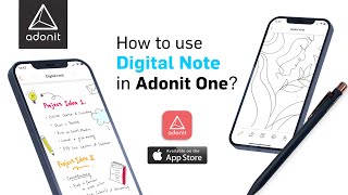 How to use Digital Note in Adonit One App [upl. by Meggi]