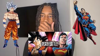 Goku VS Superman Dragon Ball VS DC Comics  DEATH BATTLE REACTION [upl. by Leff]