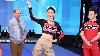 Kendall Jenner Fangirls Over CHEER amp Stunts with the Navarro Cheer Squad [upl. by Julide655]