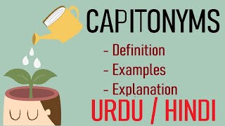 What is CAPITONYM Definition with Example Explain in Hindi  Urdu [upl. by Buskirk]