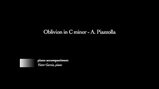 Oblivion in C minor  A Piazzolla PIANO ACCOMPANIMENT FOR ANY INSTRUMENT [upl. by Aisorbma]