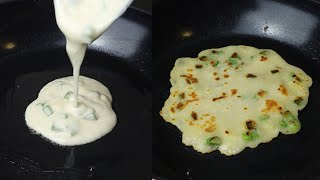 Ready In 5 Minutes No Yeast No Rolling Garlic Flatbread Make With Liquid Dough [upl. by Ofilia]