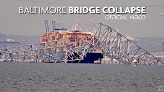 Official Footage of the Francis Scott Key Bridge Collapse [upl. by Dnomyad541]