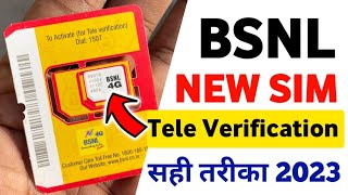 BSNL Sim Ka Tele Verification Kaise Kare How To BSNL Activate New Process BSNL Sim Chalu Kaise Kare [upl. by Esme922]