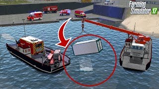 LS17 XXL Feuerwehr Einsatz  Großer Schiffsunfall im Hafen 🚨 Sirenenalarm für die Feuerwehr [upl. by Jacqui]