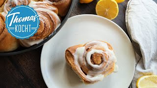 Zimtschnecken mit FrischkäseZitronenFrosting wahrscheinlich das Beste was ich je gebacken habe [upl. by Kcinimod]