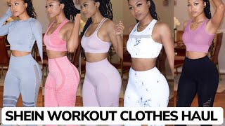 SHEIN WORKOUT CLOTHES TRY ON HAUL 2020  10 SETS  DisisReyRey [upl. by Mauri]