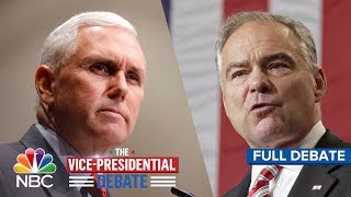 The VicePresidential Debate Tim Kaine And Mike Pence Full Debate  NBC News [upl. by Mortensen485]