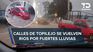 Activan Alerta Roja por lluvias en Tlalpan [upl. by Hillari]