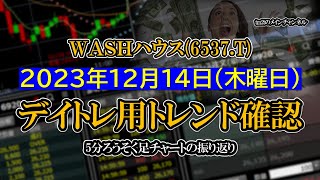 20231214：ＷＡＳＨハウス6537T 5分ろうそく足株価チャート [upl. by Bradstreet]