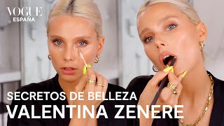 Valentina Zenere un look bronceado con cejas perfectas  Secretos de Belleza  VOGUE España [upl. by Onibag]