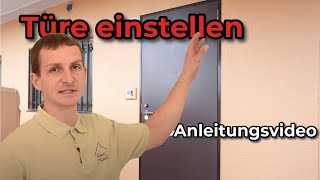 Türe einstellen  einfach erklärt  ImmoTrainer Hauswart Wetzikon [upl. by Annaej]