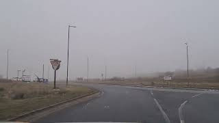 Drive Northwest UK M62 Junction 22 to HalifaxVia Ripponden amp Sowerby Bridge Very foggy today [upl. by Hevak]