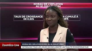 CHIFFRES CLES  niveau de l’inflation en RDC au 12 juillet 2024 [upl. by Nylasej]