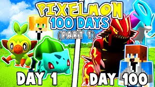 We Spent 100 Days In Minecraft Pixelmon Duo Pokemon In Minecraft [upl. by Crista]