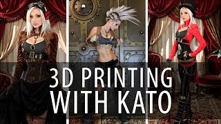 3D Printing a Steampunk Prop Dagger with Queen of Steam Kato on Prusa i3 mk2 3D Printer [upl. by Demetris98]