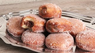 Bomboloni  Nutella Stuffed Italian Donuts  Episode 1132 [upl. by Deeraf]