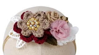 Handmade Headband for Baby  Tutorial by Anjurisa 9 [upl. by Ytsirt]