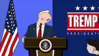 Donald Trump Kamala Harris Presidential Debate 2024 By Elon Musk  Parody Animation  PART 2  3 [upl. by Hefter]