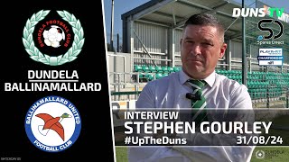 Stephen Gourley Post Match Interview  Dundela Vs Ballinamallard United  31st August 2024 [upl. by Arocet]