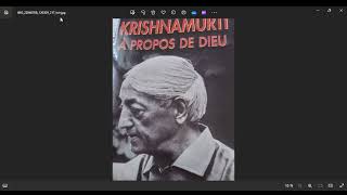 quotLincommensurable sanimequot  A propos de Dieuquot Jiddu KRISHNAMURTI [upl. by Yditsahc]