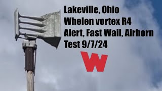 Whelen Vortex R4  Alert Fast Wail Airhorn and silent test  Lakeville Ohio 9724 [upl. by Eenet569]